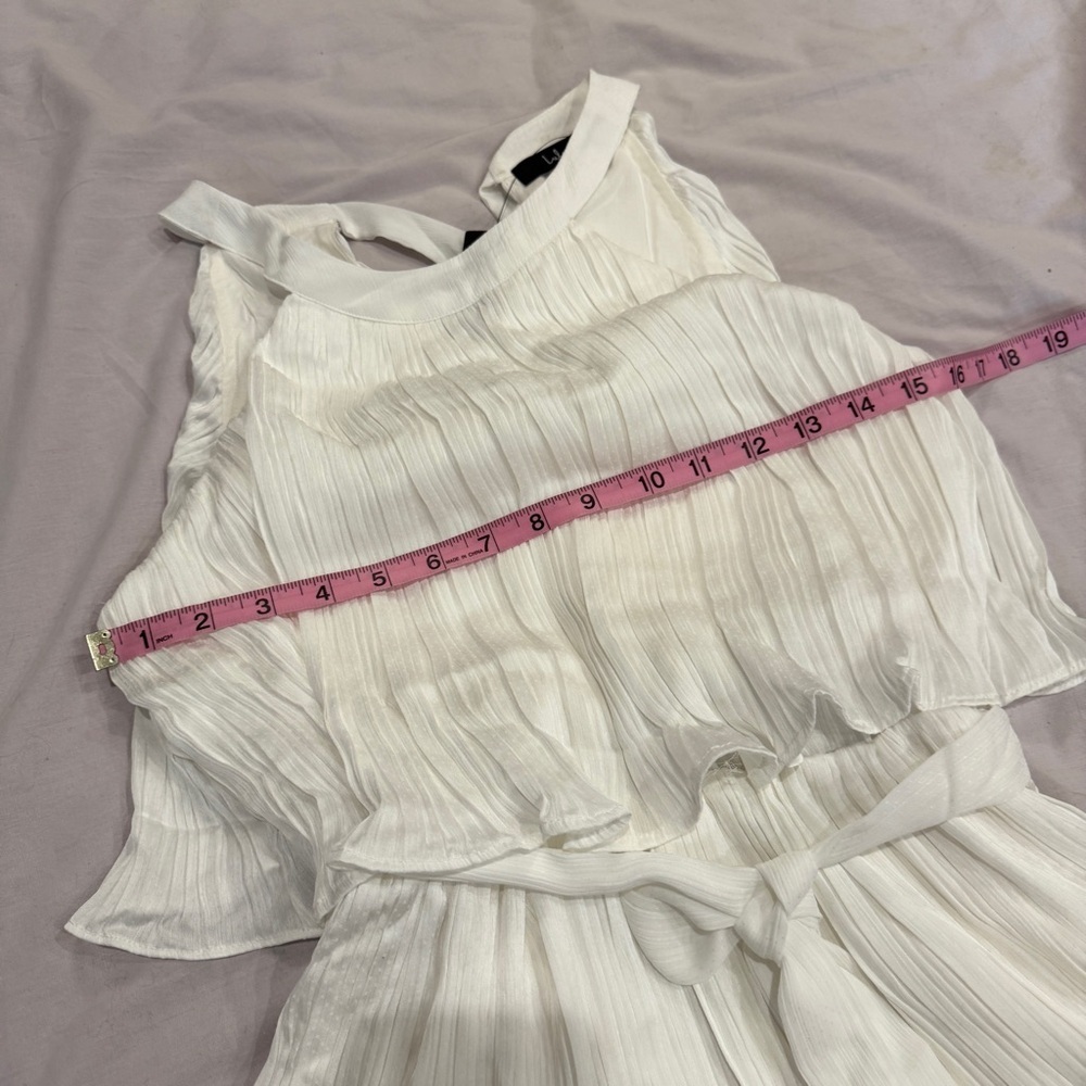 Lulus White Pleated Halter Dress Size Small NWT - Picture 5 of 8